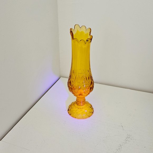 Kanawha Moon and Stars Orange Swung Vase - Picture 3 of 11